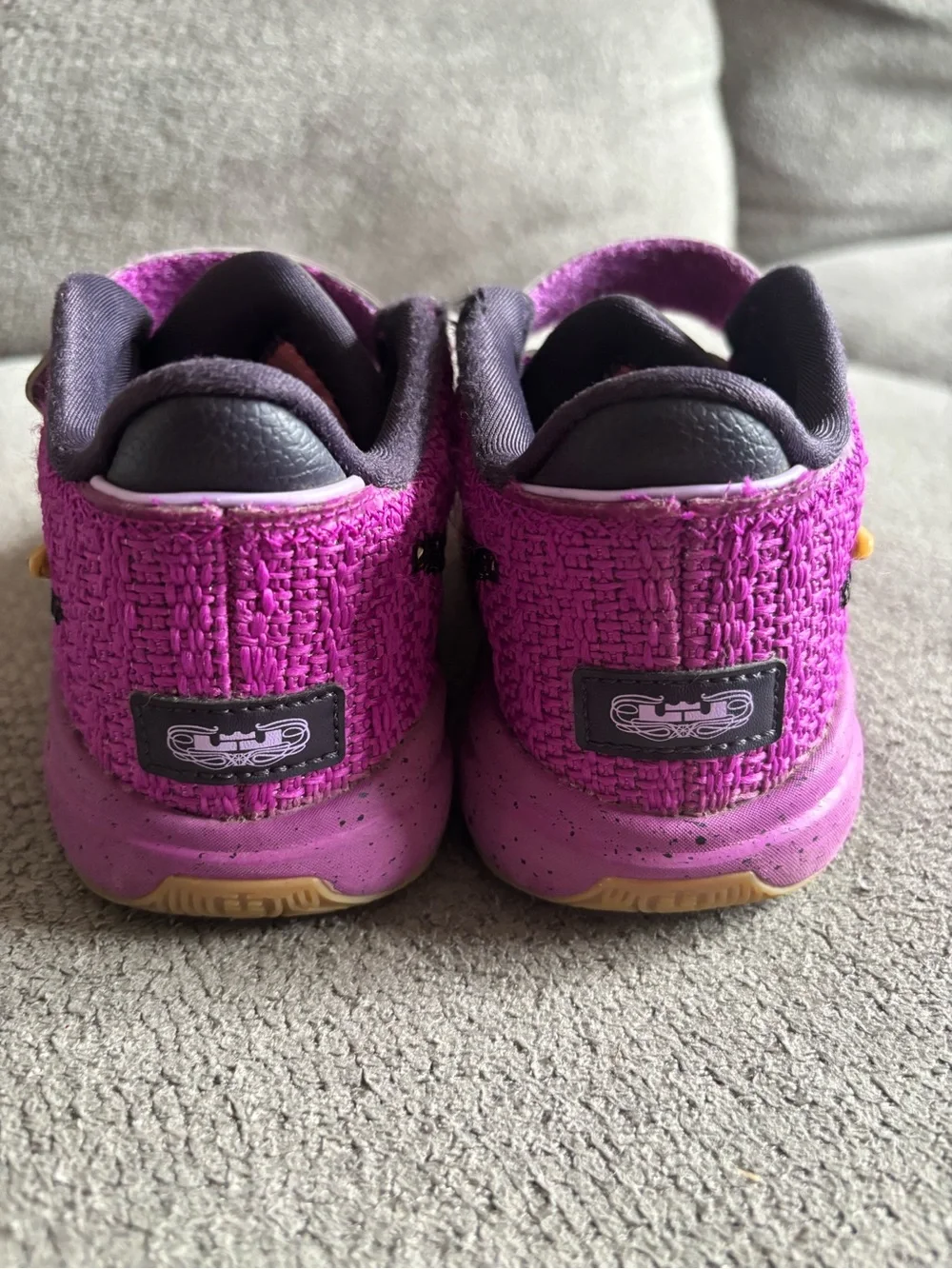 Nike LeBron James  Kids' Purple & Gold Athletic Shoes size 1Y